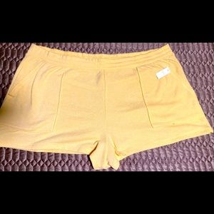 Yellow Terry Cloth Shorts